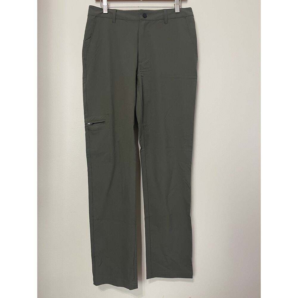 Dip Women's Casual Soft Straight Pants Side & Back Pocket Army Green 32x32"
